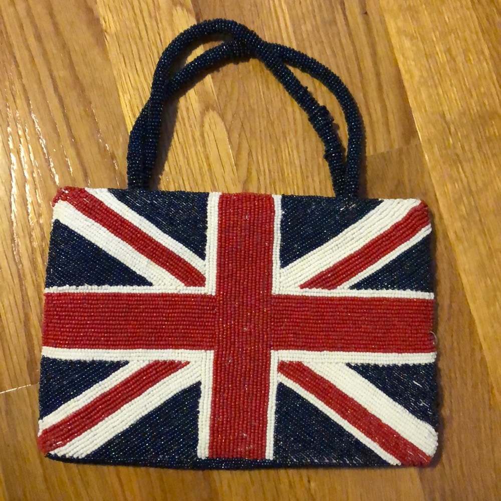 Valerie Stevens small beaded Union Jack purse.
